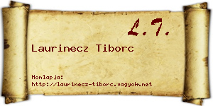 Laurinecz Tiborc névjegykártya